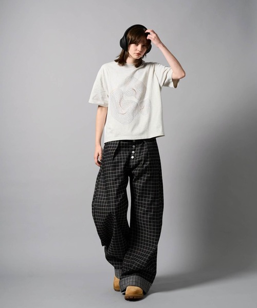 CIVVY. Roll-Up Check Denim - ブラック CIVVY. ジーンズ Roll-Up Check Denim - ロールアップチェックデニム