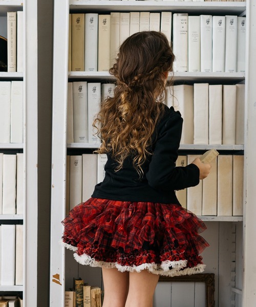 「panpantutu」 「KIDS」フリルスカート LARGE ブラック キッズ_画像3