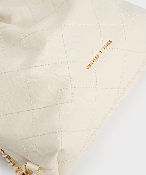 CHARLES &amp; KEITH ショルダーバッグ クリーム CHARLES ＆ KEITH（チャールズ&キース） 「CHARLES & KEITH