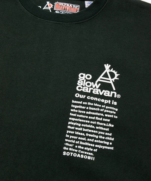 「go slow caravan」 長袖Tシャツ LARGE セージグリーン メンズ_画像4