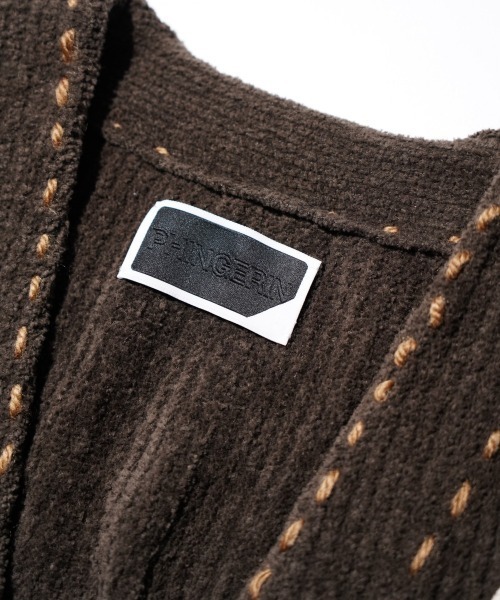 カーディガン PHINGERIN / フィンガリン PG1 POCKET CARDIGAN (PD-252-KN-021) メンズの画像