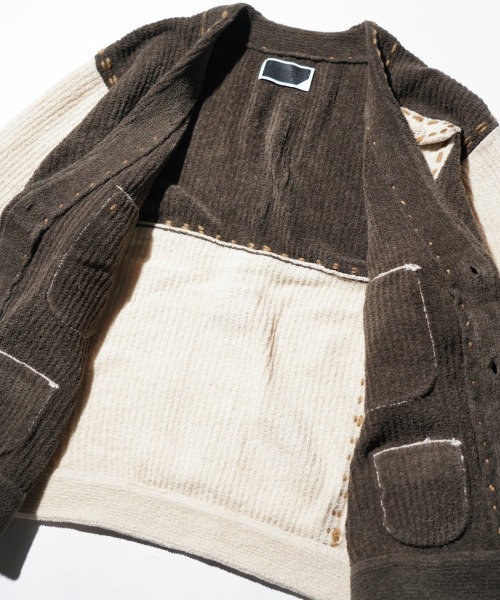 カーディガン PHINGERIN / フィンガリン PG1 POCKET CARDIGAN (PD-252-KN-021) メンズの画像