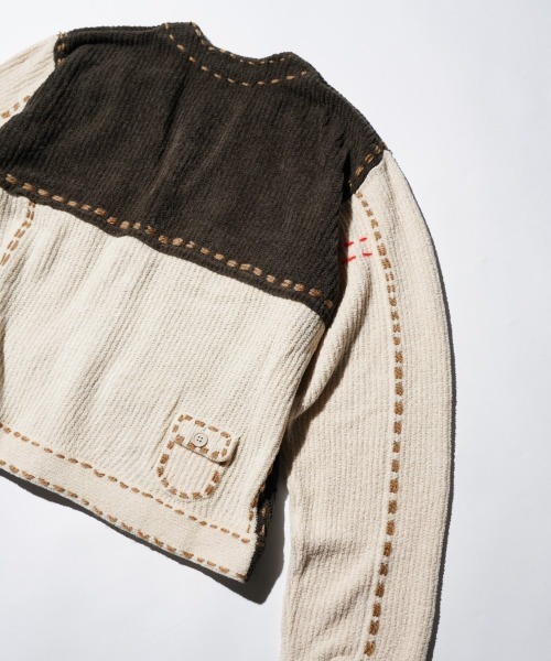 カーディガン PHINGERIN / フィンガリン PG1 POCKET CARDIGAN (PD-252-KN-021) メンズの画像