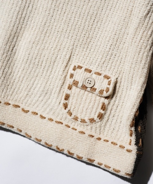 カーディガン PHINGERIN / フィンガリン PG1 POCKET CARDIGAN (PD-252-KN-021) メンズの画像