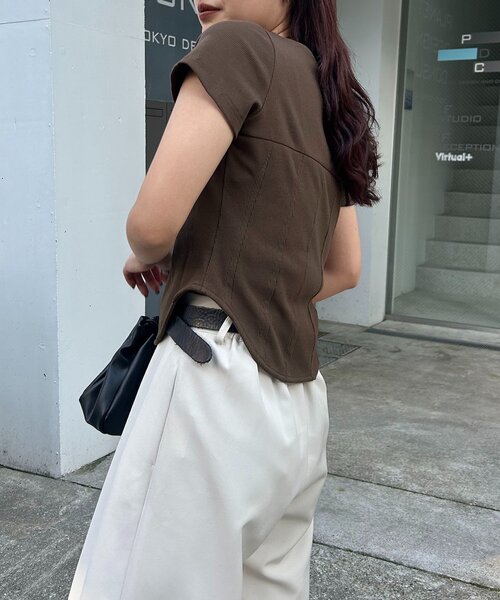 tシャツ コルセットT レディースの画像