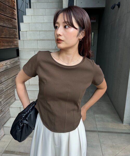 tシャツ コルセットT レディースの画像