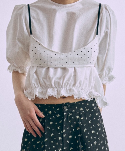 EN NEUME 「Set Up」Powder Dot Bra Top / 「セットアップ対応 
