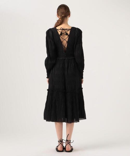 「sea new york」 長袖ワンピース X-SMALL バーガンディー レディース_画像4