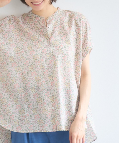ブラウス シャツ 「MADE IN JAPAN」NAZANIN/ナザニン プリントブラウスMade With Liberty Fabricsの画像