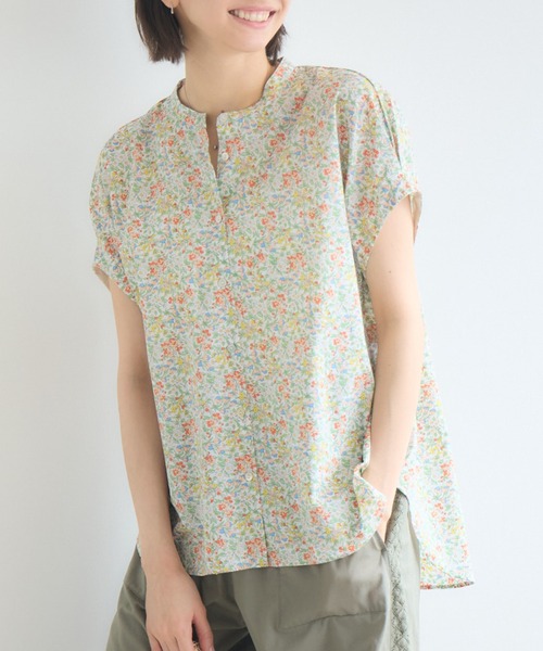 ブラウス シャツ 「MADE IN JAPAN」NAZANIN/ナザニン プリントブラウスMade With Liberty Fabricsの画像