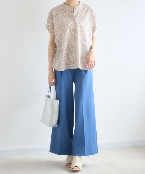 ブラウス シャツ 「MADE IN JAPAN」NAZANIN/ナザニン プリントブラウスMade With Liberty Fabricsの画像