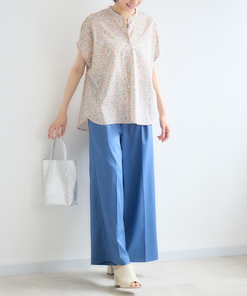 ブラウス シャツ 「MADE IN JAPAN」NAZANIN/ナザニン プリントブラウスMade With Liberty Fabricsの画像