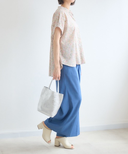 ブラウス シャツ 「MADE IN JAPAN」NAZANIN/ナザニン プリントブラウスMade With Liberty Fabricsの画像