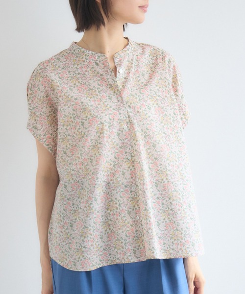 ブラウス シャツ 「MADE IN JAPAN」NAZANIN/ナザニン プリントブラウスMade With Liberty Fabricsの画像