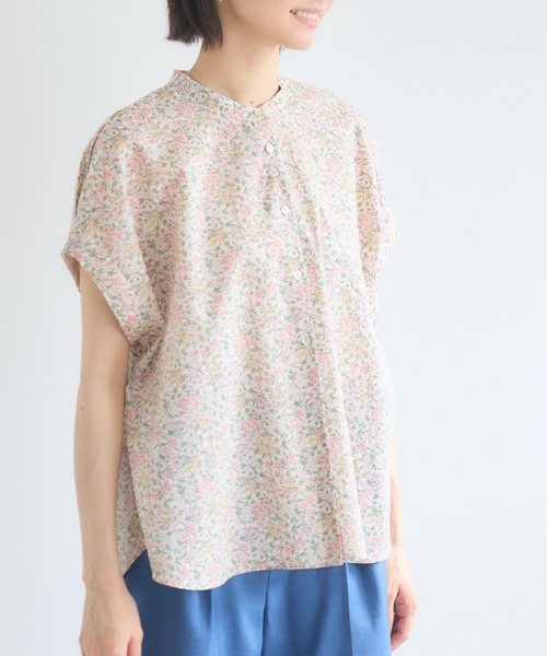 ブラウス シャツ 「MADE IN JAPAN」NAZANIN/ナザニン プリントブラウスMade With Liberty Fabricsの画像