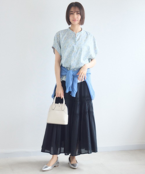 ブラウス シャツ 「MADE IN JAPAN」NAZANIN/ナザニン プリントブラウスMade With Liberty Fabricsの画像