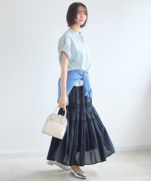 ブラウス シャツ 「MADE IN JAPAN」NAZANIN/ナザニン プリントブラウスMade With Liberty Fabricsの画像