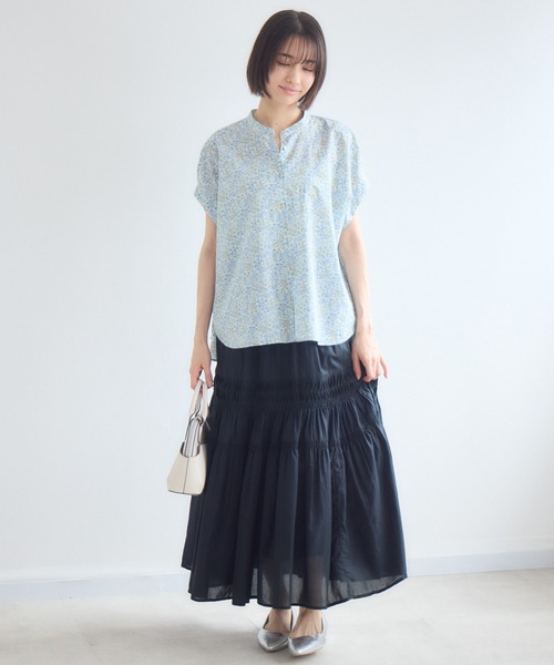 ブラウス シャツ 「MADE IN JAPAN」NAZANIN/ナザニン プリントブラウスMade With Liberty Fabricsの画像