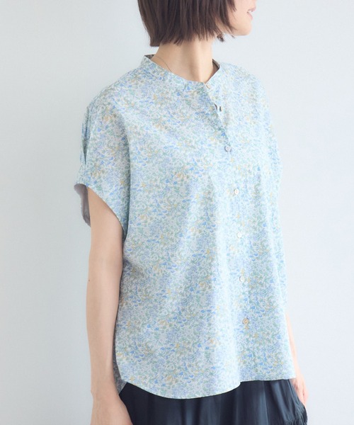 ブラウス シャツ 「MADE IN JAPAN」NAZANIN/ナザニン プリントブラウスMade With Liberty Fabricsの画像