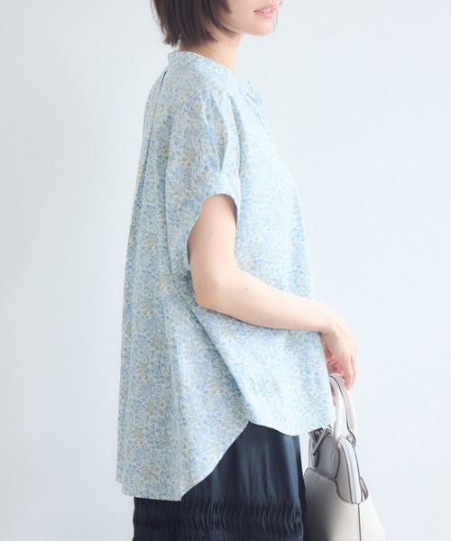 ブラウス シャツ 「MADE IN JAPAN」NAZANIN/ナザニン プリントブラウスMade With Liberty Fabricsの画像