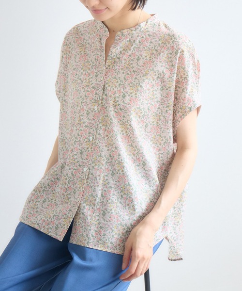 ブラウス シャツ 「MADE IN JAPAN」NAZANIN/ナザニン プリントブラウスMade With Liberty Fabricsの画像