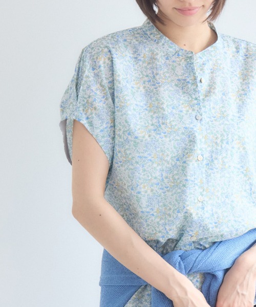 ブラウス シャツ 「MADE IN JAPAN」NAZANIN/ナザニン プリントブラウスMade With Liberty Fabricsの画像