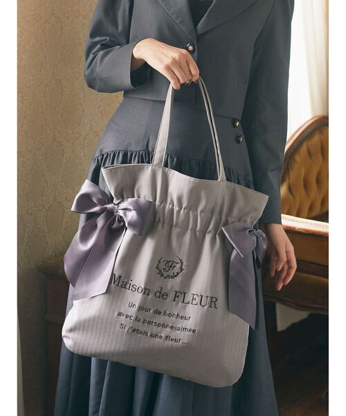 「Maison de FLEUR」 トートバッグ FREE グレー レディース_画像5