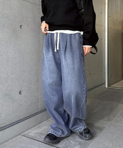 「andme」 「alma design」デニムパンツ M オフホワイト レディース_画像5