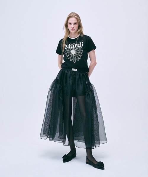 「Mardi Mercredi」 半袖Tシャツ FREE ブラック レディース_画像2