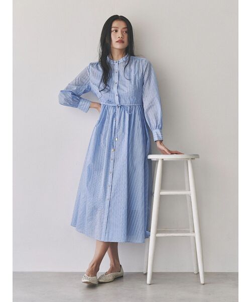 「TONAL」 長袖ワンピース MEDIUM ブルー レディース_画像2