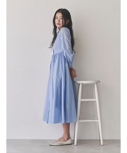 「TONAL」 長袖ワンピース MEDIUM ブルー レディース_画像3