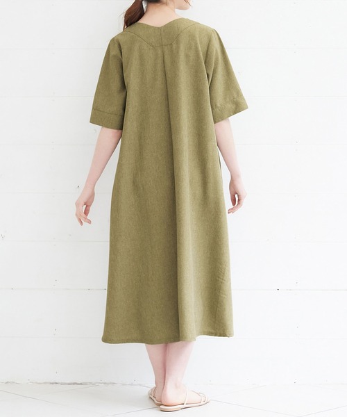 「Viola e Viola」 半袖ワンピース MEDIUM モカ レディース_画像8