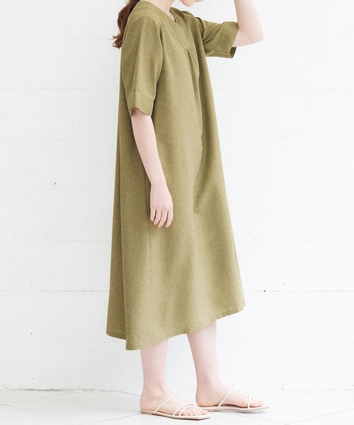 「Viola e Viola」 半袖ワンピース MEDIUM モカ レディース_画像9