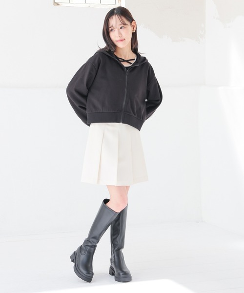 「Honeys」 「colza」ジップアップパーカー SS ホワイト レディース_画像5