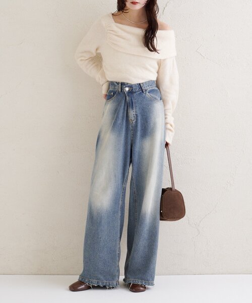 「mystic」 デニムパンツ 0 ブルー レディース_画像6