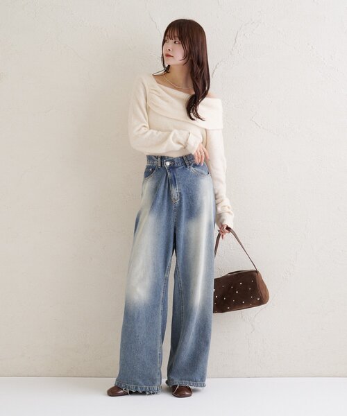 「mystic」 デニムパンツ 0 ブルー レディース_画像7