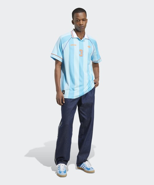adidas（アディダス） ヘンリーネック adidas tシャツ ジャカード