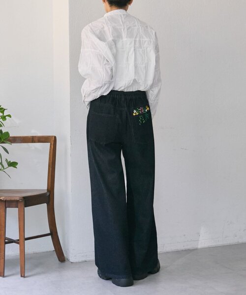 「ear PAPILLONNER」 デニムパンツ FREE インディゴブルー レディース_画像8