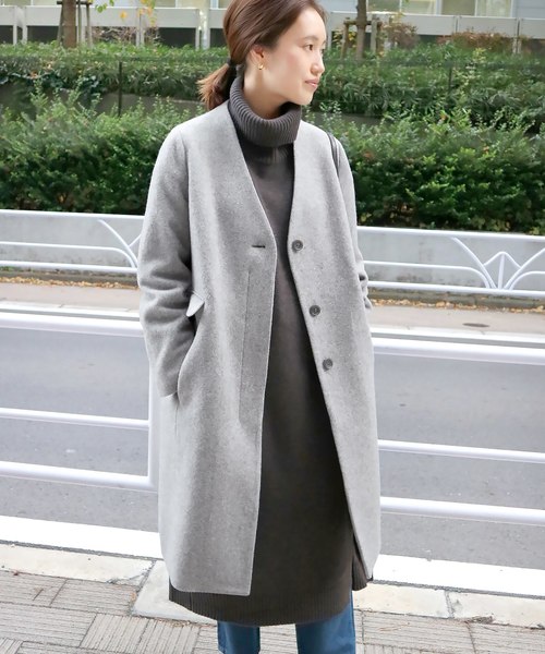 最終価格IENA Vネック ノーカラー コート　イエナ SLOBE IENA Vネックノーカラーコート◇ : ZOZOTOWN Yahoo!店