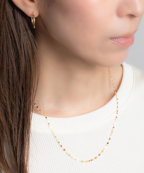 K18 イエローゴールド フープピアス(L) ESTELLE/エステール