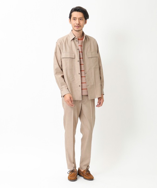 人気大特価 ジャケット PayPayモール店 - 通販 - PayPayモール ブルゾン リネンライクオックスシャツジャケット ZOZOTOWN 安い得価