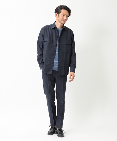 人気大特価 ジャケット PayPayモール店 - 通販 - PayPayモール ブルゾン リネンライクオックスシャツジャケット ZOZOTOWN 安い得価
