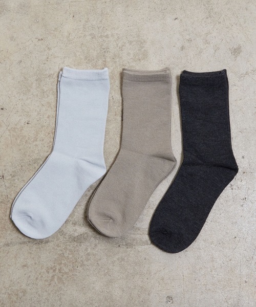 ヒナタ　靴下 SHIZUTA（シズタ） 靴下 SZT: カラー無地ソックス クルーソックス