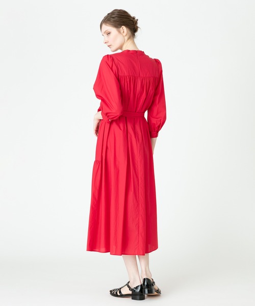 ワンピース 【LOULOU WILLOUGHBY】ナイロンコットンタフタギャザーワンピース LOULOU WILLOUGHBY