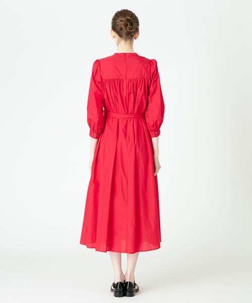 ワンピース 【LOULOU WILLOUGHBY】ナイロンコットンタフタギャザーワンピース LOULOU WILLOUGHBY