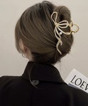 ヘアクリップ 「float」リボン パール ヘ...の詳細画像2