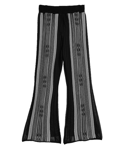 Ameri（アメリ） パンツ VARIOUS FABRICS SHEER KNIT PANTS レディース