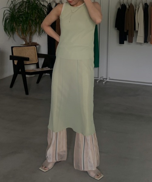 Ameri（アメリ） パンツ VARIOUS FABRICS SHEER KNIT PANTS レディース