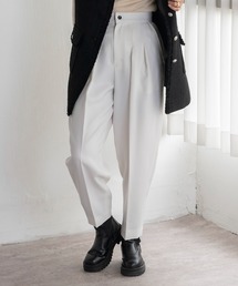 EUCLAID（エウクレイド） パンツ 起毛タックテーパードパンツ