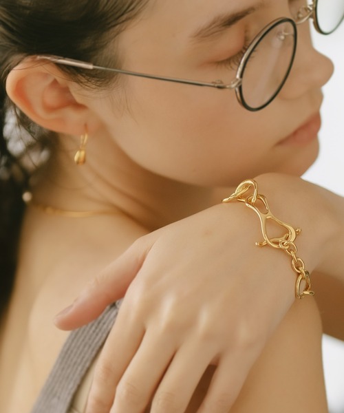 アミタ　象嵌細工　24Kゴールド& シルバー　6パネル　レディースブレスレット 楽天市場】k18 ブレスレット レディース ステンレス ハート
